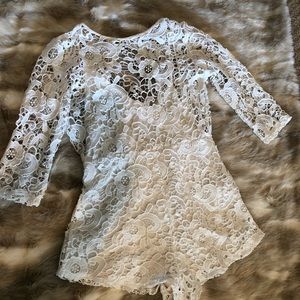 Small Zara lace romper.